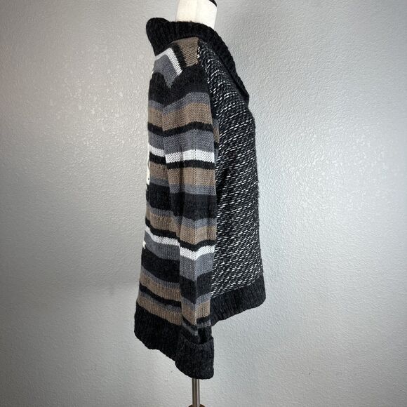 SmartWool CHUP Potlach 1/2 Zip Sweater Size M Charcoal Gray Wool Blend Aztec - Picture 6 of 10